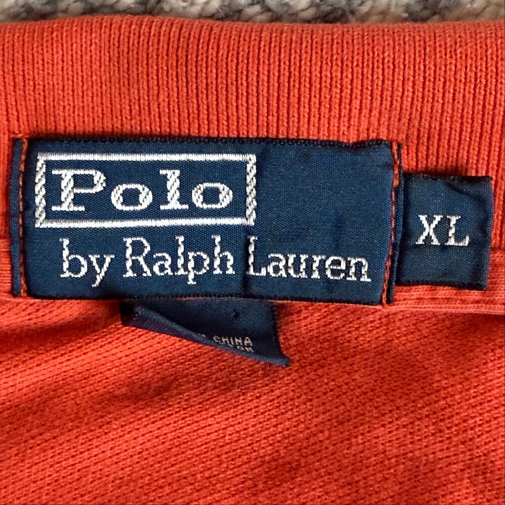 Polo by Ralph Lauren Polo shirt men’s XL long sleeve orange. Great Condition! - Picture 6 of 6